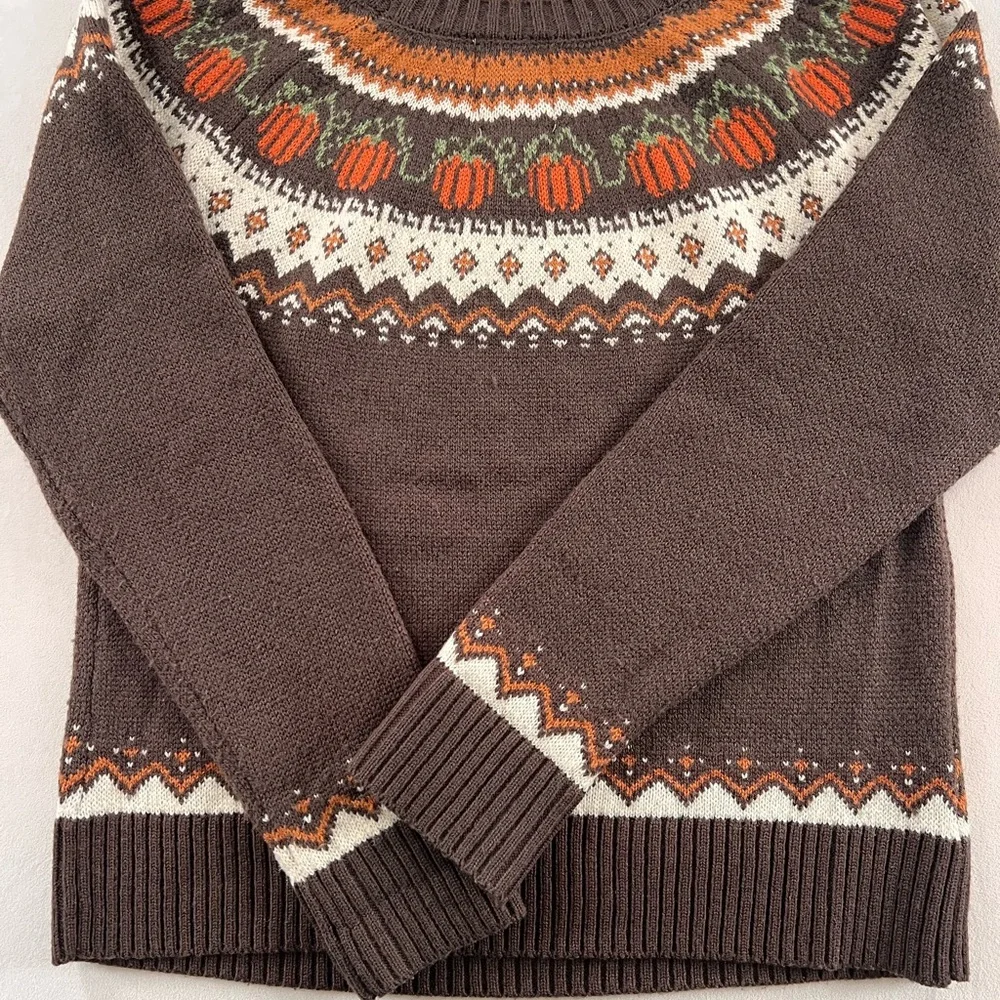 Kiel James Patrick Brown and Orange Pumpkin Sweater - Picture 9 of 9